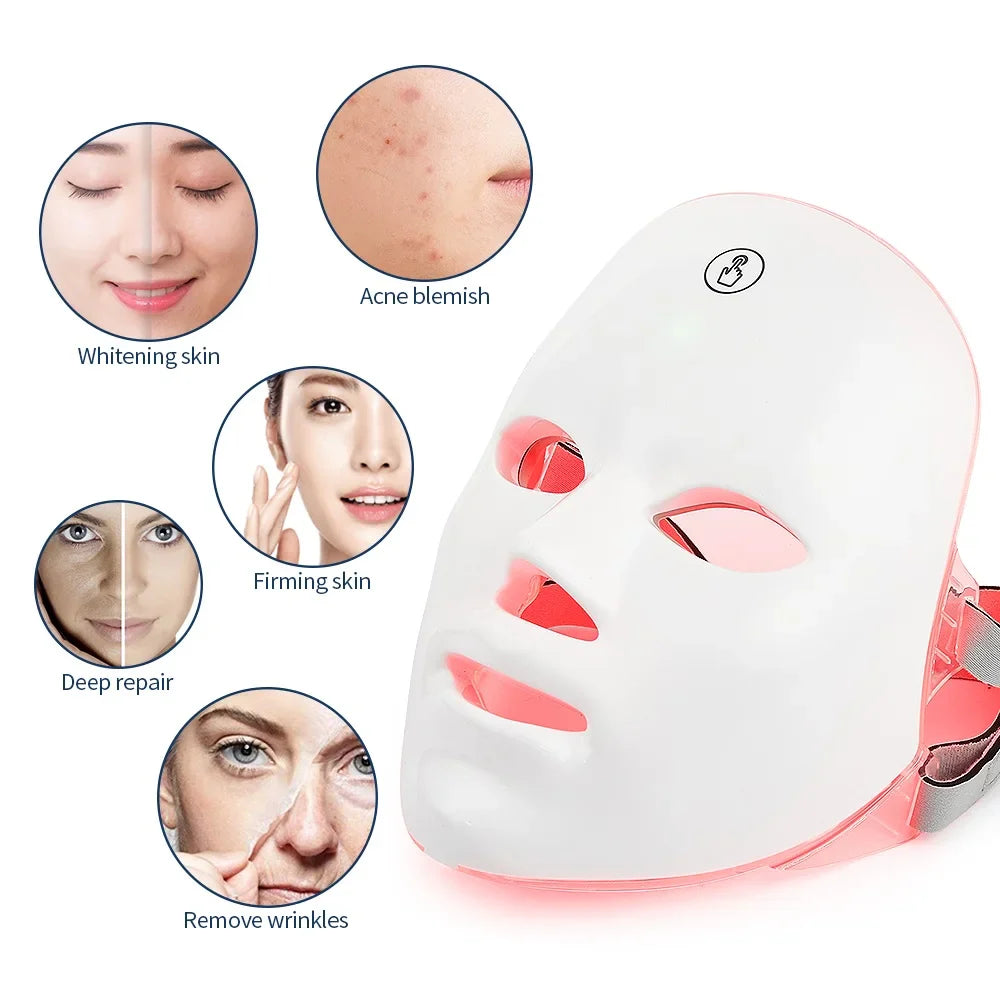 Máscara Facial Inalámbrica LuminaSpa™: ¡Tu Terapia Fotónica de 7 Colores para una Piel Luminosa y Rejuvenecida!
